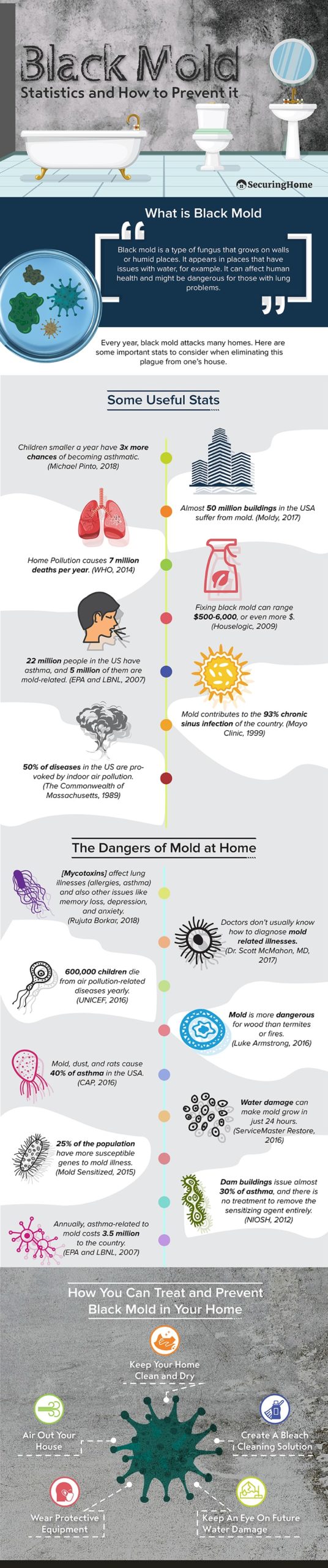 Infographic : How to get rid of black mold?
